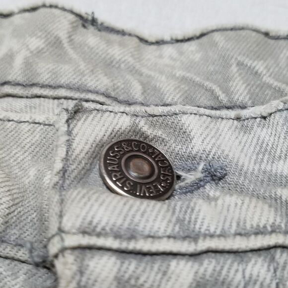 RARE Vintage 80s Levi's 550 Gray Acid Wash Grunge High Waisted Mom Jeans - Picture 11 of 16